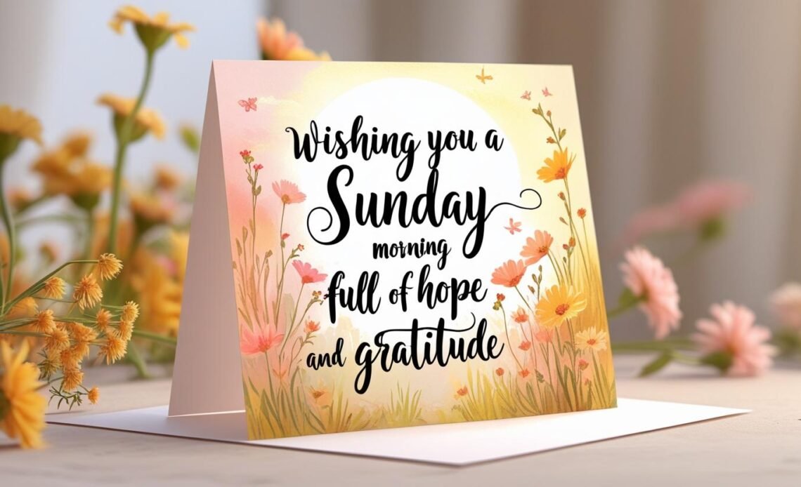 Good Morning Sunday Blessings