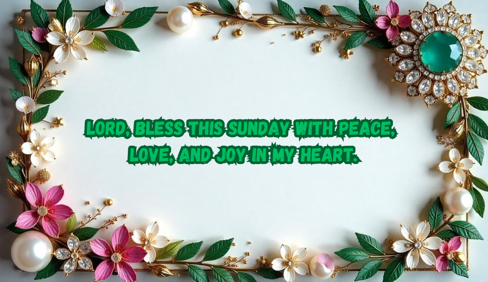 Sunday Morning Prayers