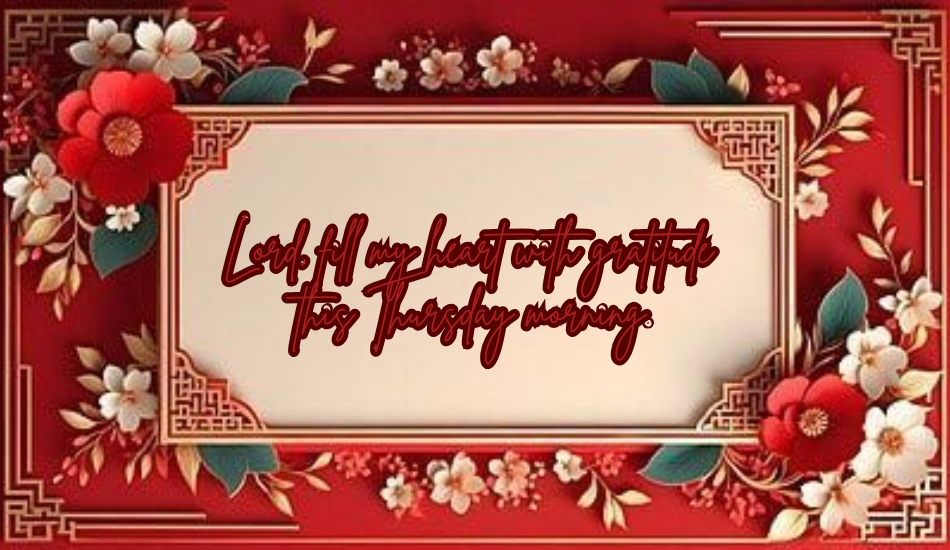 Thursday Morning Prayers