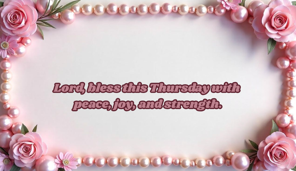 Thursday Morning Prayers